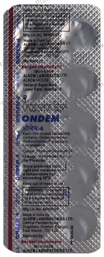 Ondem 4mg Tablet 10s