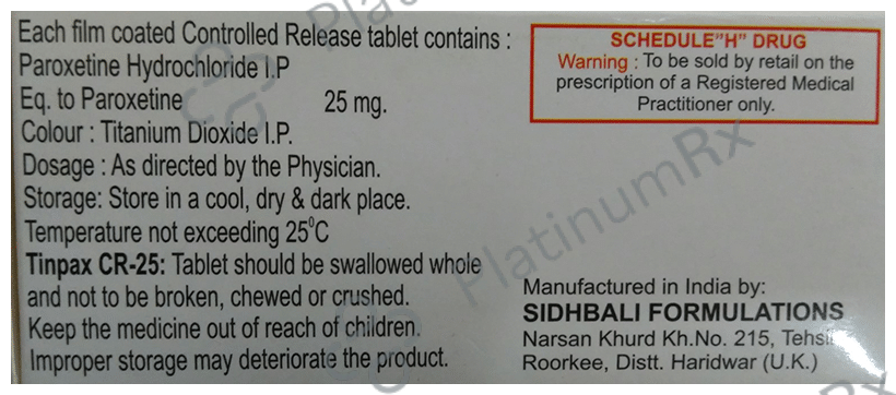 Tinpax CR 25 Tablet
