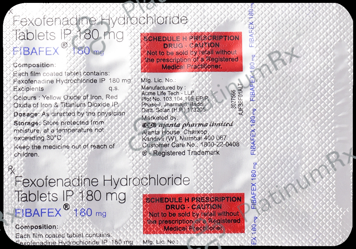 Fibafex 180mg Tablet