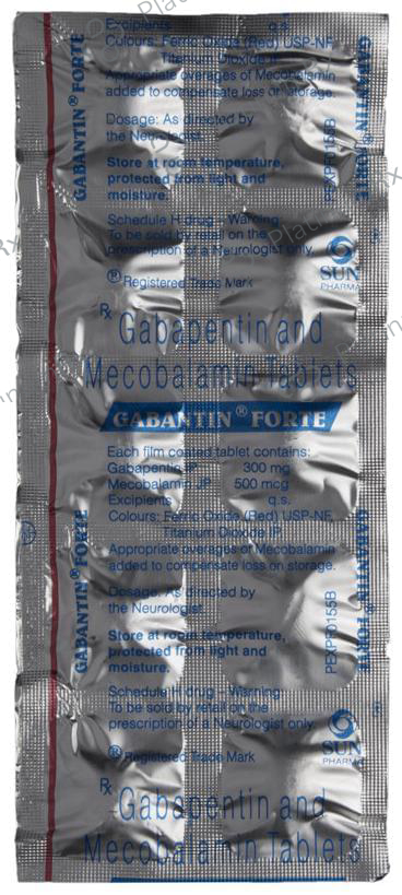 Gabantin Forte 300/500mg Tablet 10s