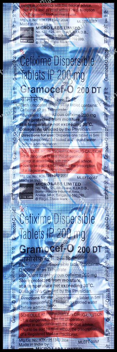 Gramocef O DT 200mg Tablet 10s