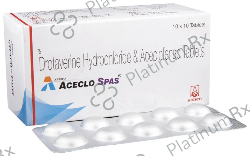 Aceclo Spas 100/80mg Tablet 10s