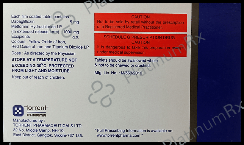 Glucreta M 5/1000mg Tablet ER 10s