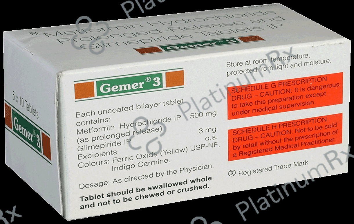 Gemer 3/500mg Tablet PR 10s
