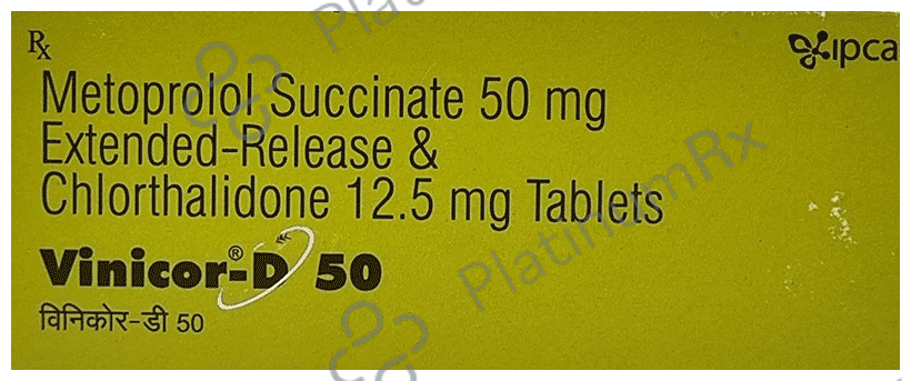 Vinicor D 50/12.5mg Tablet 10s