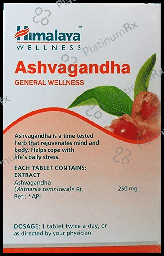 Himalaya Ashvagandha- Stress Relief Supplement -- Rejuvenates Mind & Body- 2 bottles