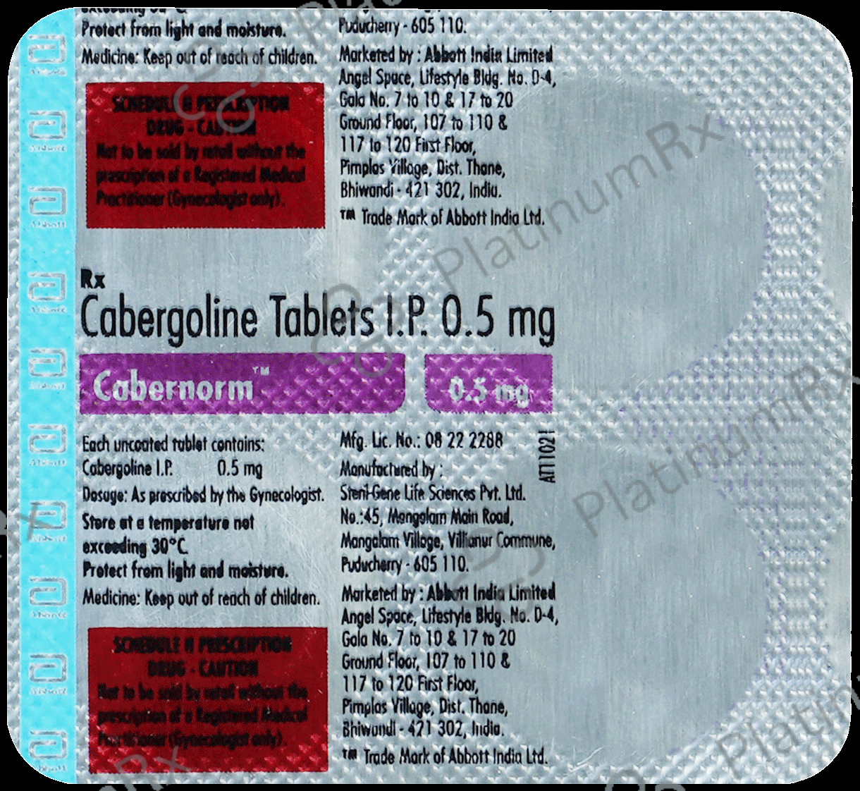 Cabernorm 0.5mg Tablet