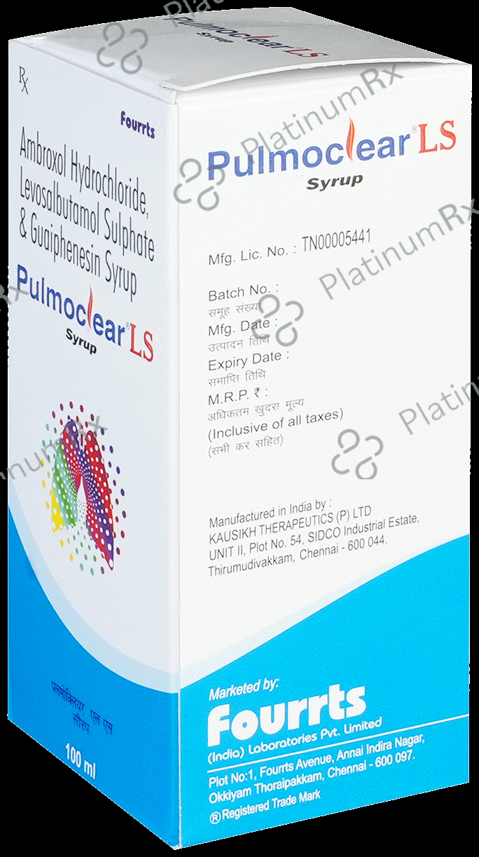 Pulmoclear LS 15/50/1mg Syrup 100ml