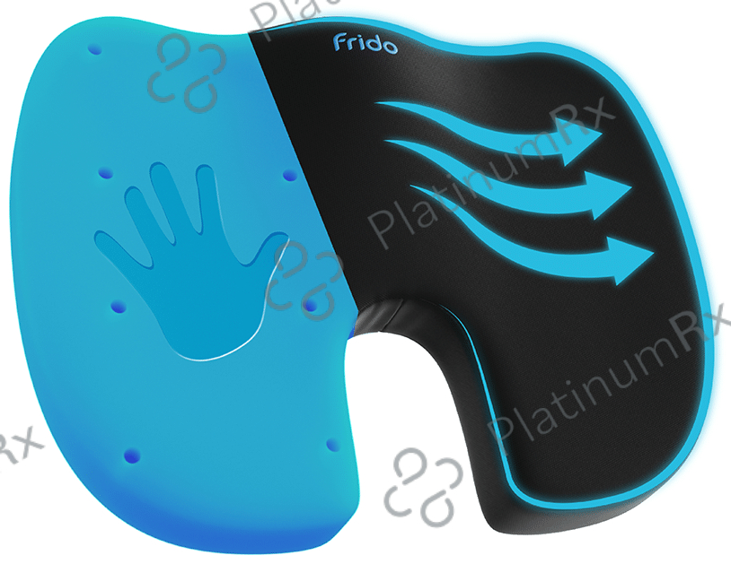 Frido Ultimate Coccyx Seat Cushion with Cooling Effect & Memory Foam Large