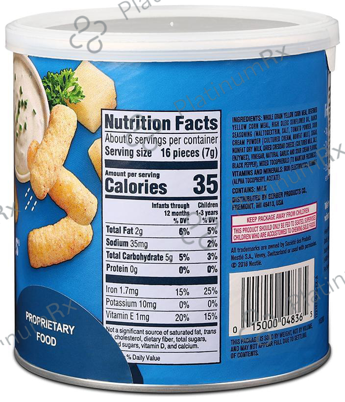 Gerber Lil' Crunchies Baked Corn Snacks Ranch