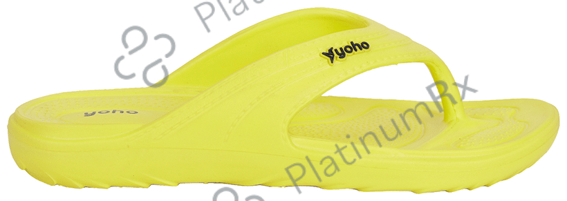 Yoho Lifestyle Acupressure Flip Flops for Women Pastel Yellow 4