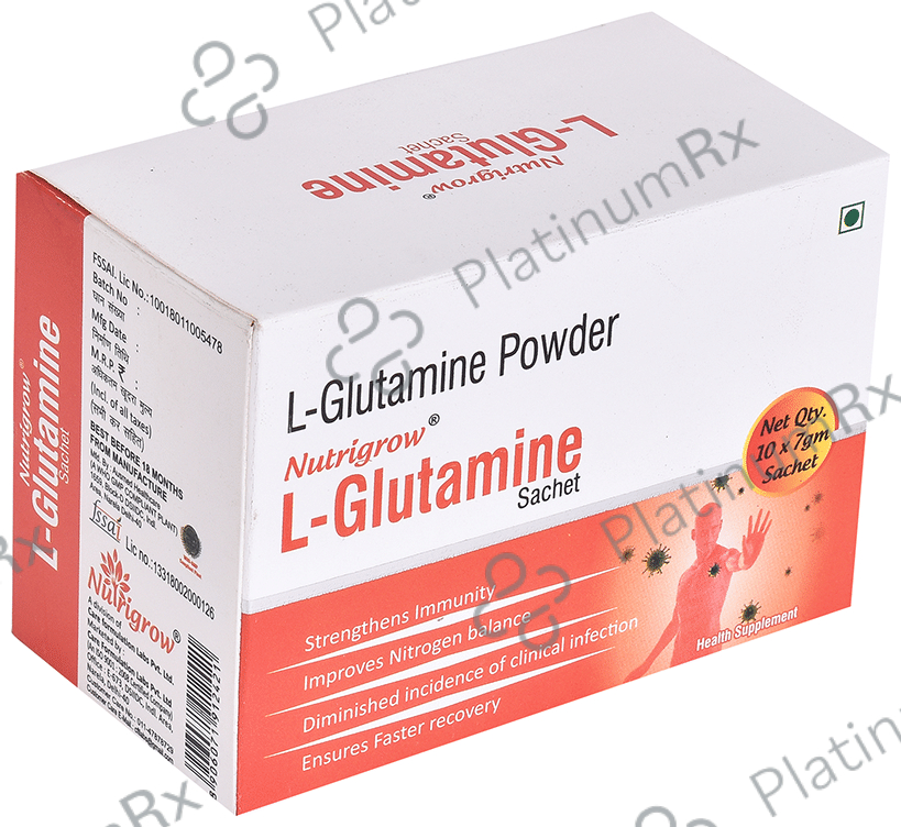 Nutrigrow L-Glutamine Sachet (7gm Each)