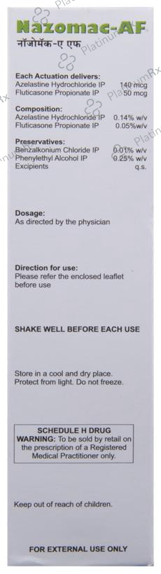 Nazomac AF 140/50mcg Nasal Spray 12ml