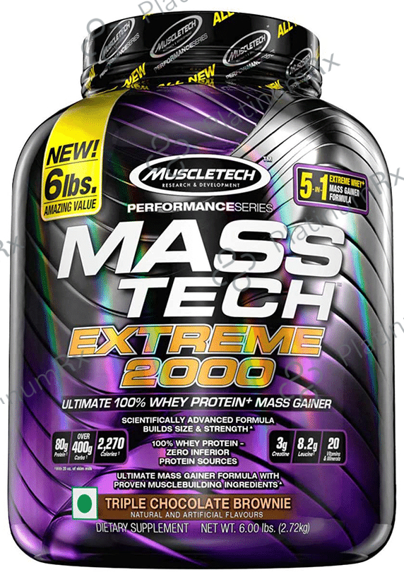 Muscletech Performance Series Mass Tech Extreme 2000 Triple Chocolate Brownie 6 lb