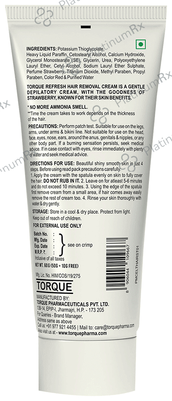 Refresh Strawberry Essence Hair Removal Cream (60gm Each)