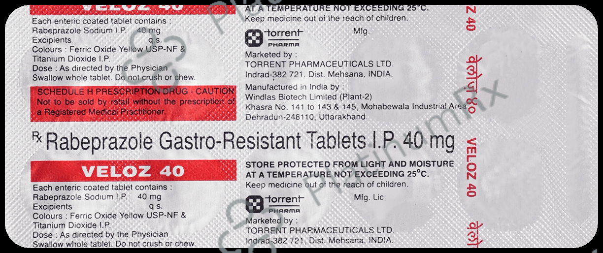 Veloz 40mg Tablet 10s