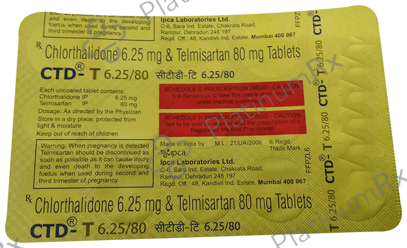 CTD T 6.25/80mg Tablet 15s