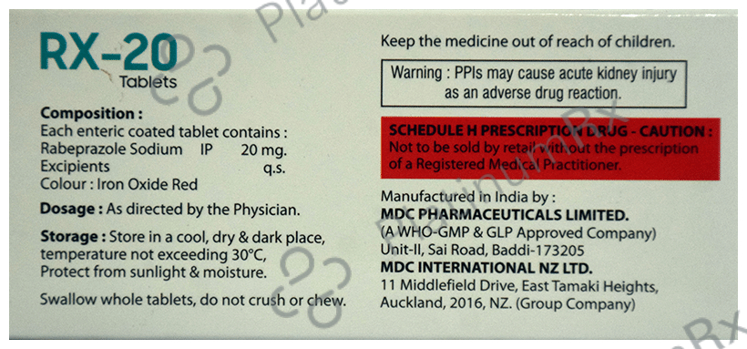 RX 20mg Tablet