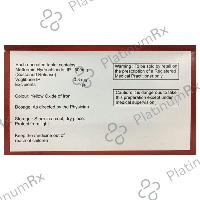 Voglikem M 500/0.3mg Tablet SR 10s
