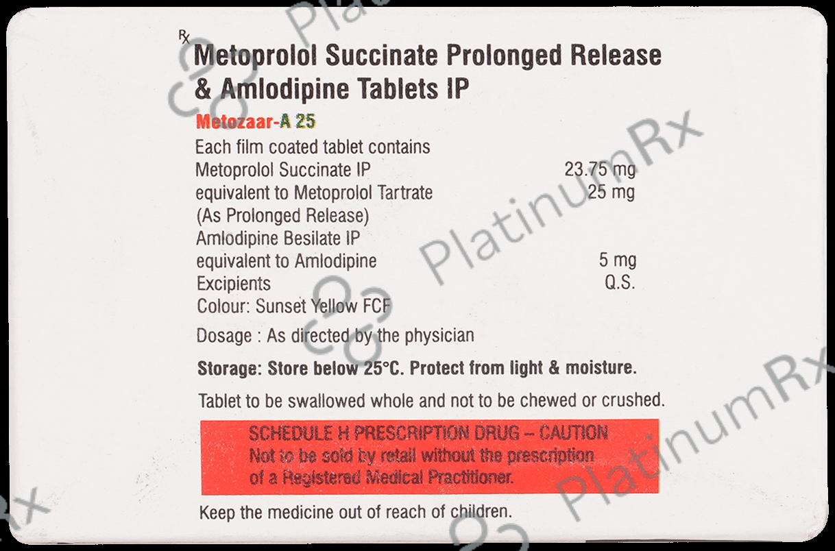 Metozaar-A 5mg/25mg Tablet
