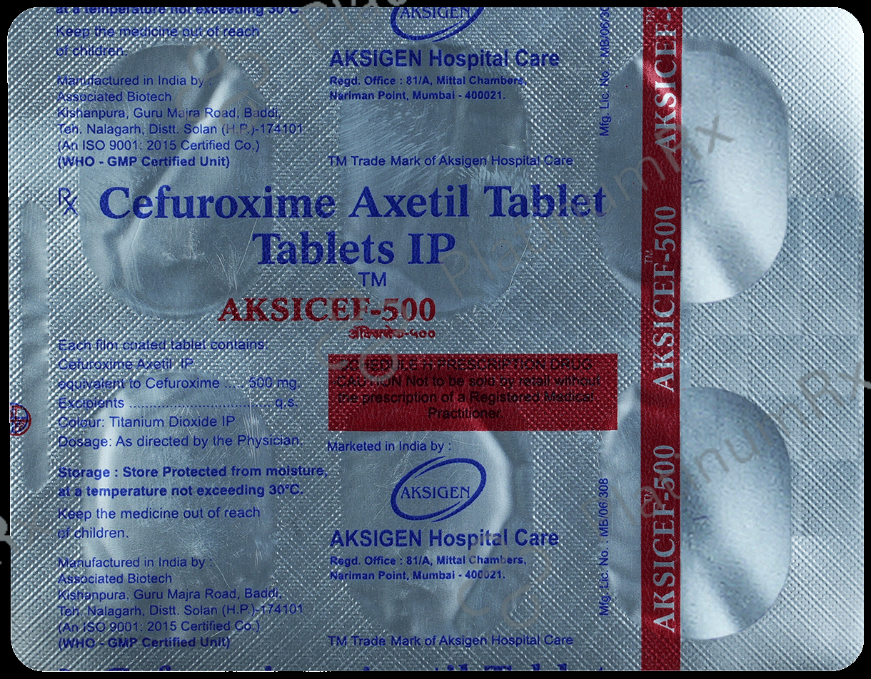 Aksicef 500mg Tablet 6 Tablet