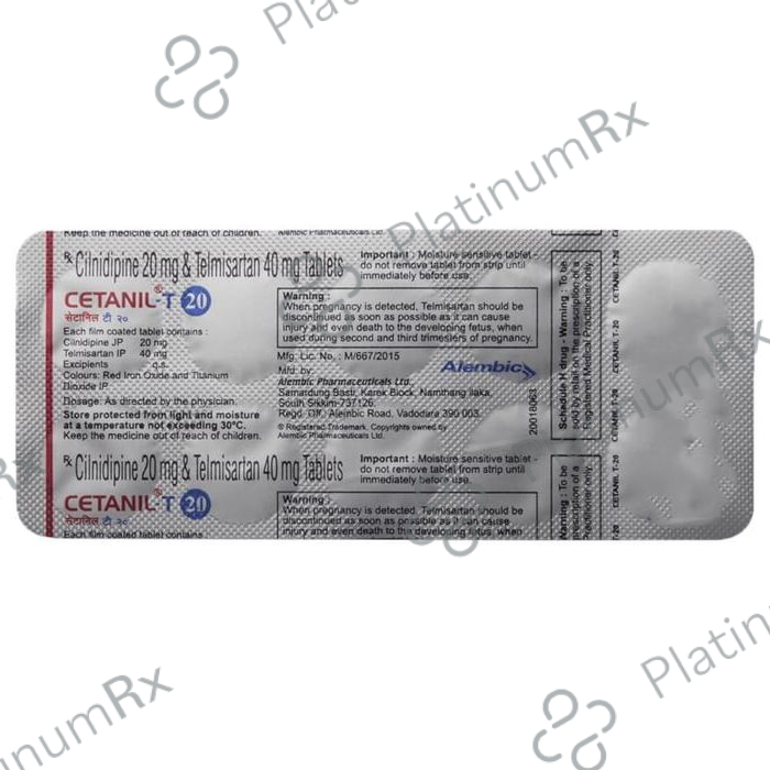 Cetanil T 20/40mg Tablet 10s