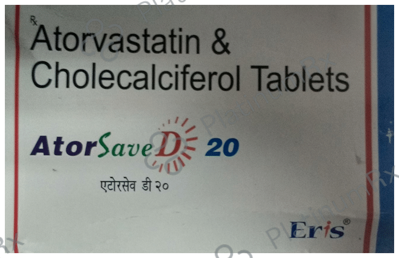 Atorsave D 20 20mg/1000IU Tablet 15s