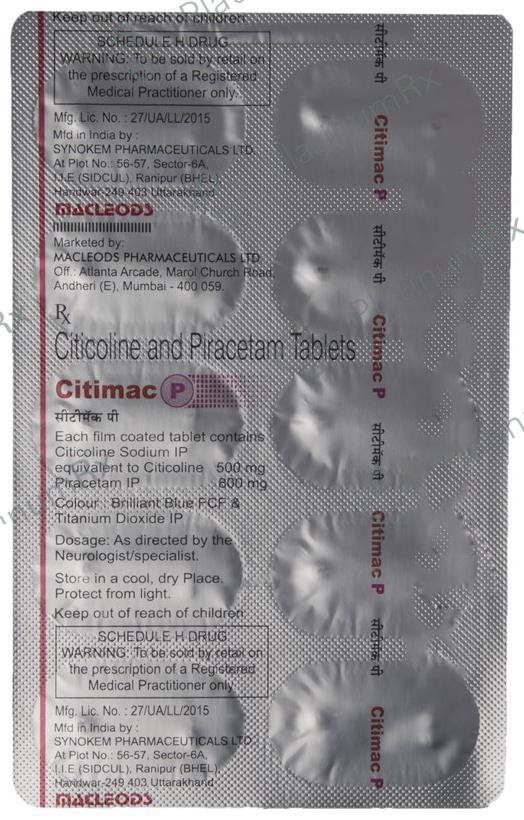 Citimac P 500/800mg Tablet 10s