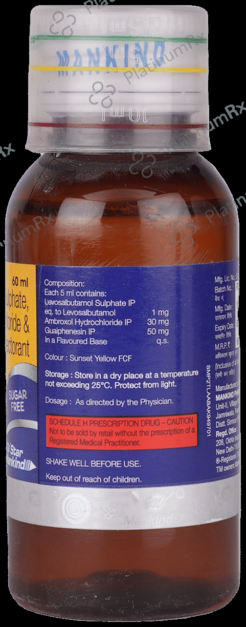 Asthakind LS Cola 15/50/1mg Expectorant 60ml