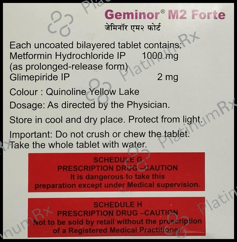 Geminor Forte M 2/1000mg Tablet PR 15s