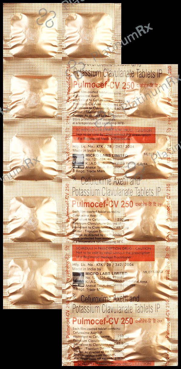 Pulmocef CV 250/62.50mg Tablet 10s