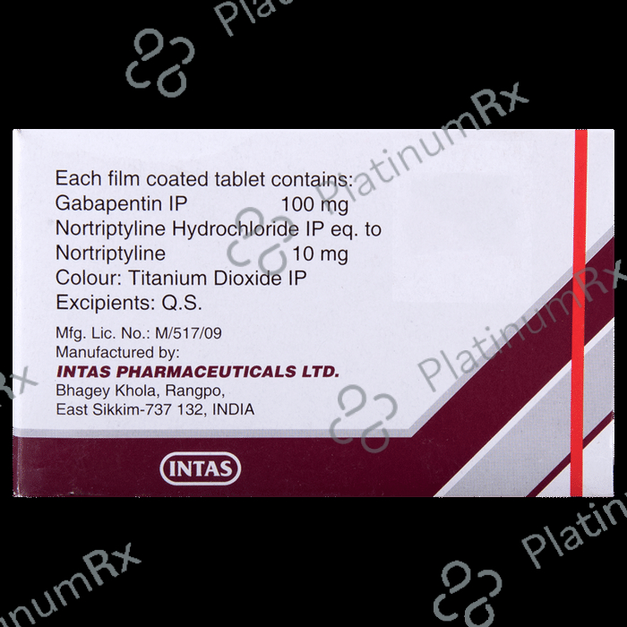 Gabapin NT 100/10mg Tablet 15s