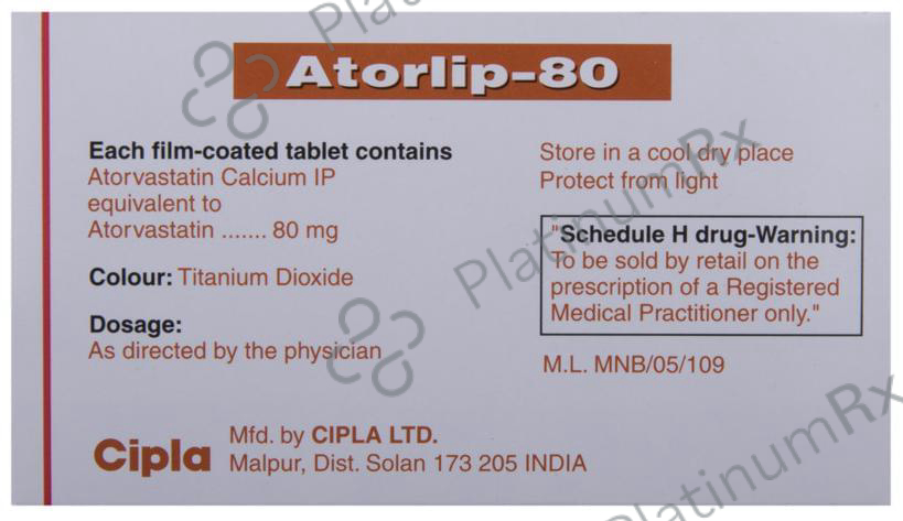 Atorlip 80 Tablet 7 Tablet