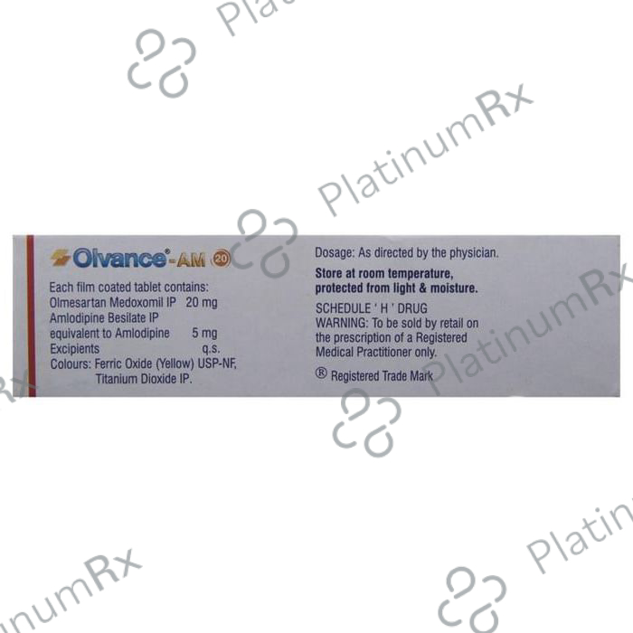 Olvance AM 20 5/20mg Tablet 10s