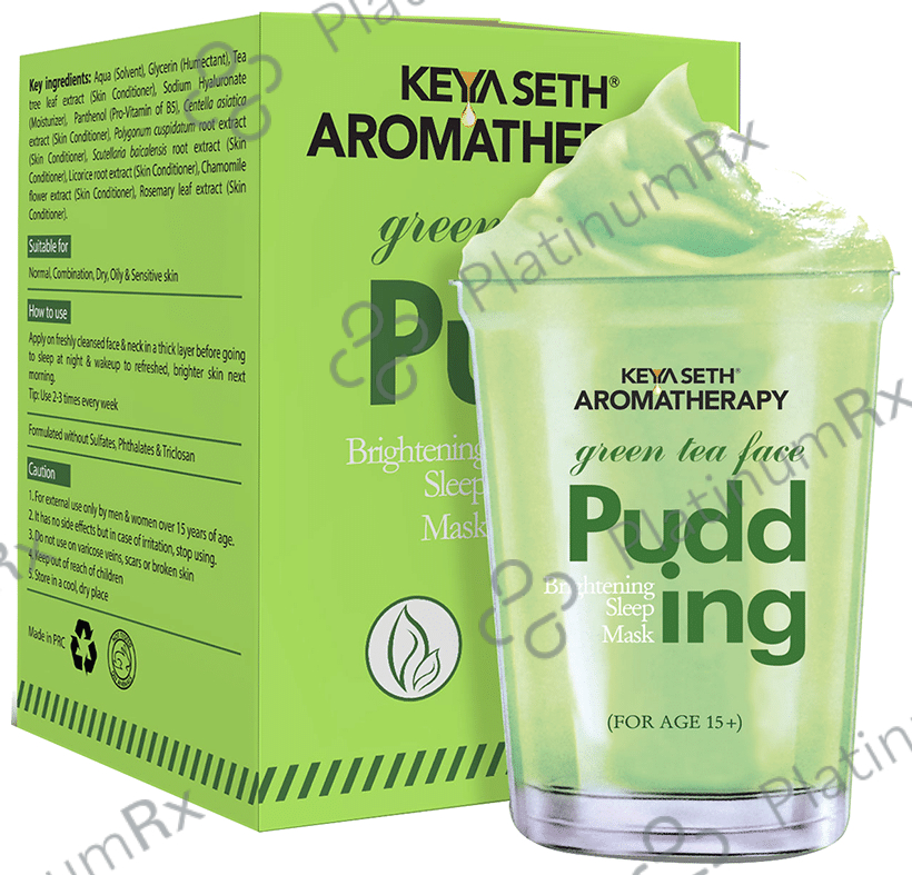 Keya Seth Aromatherapy Green Tea Face Pudding Brightening Sleep Mask for Age 15+