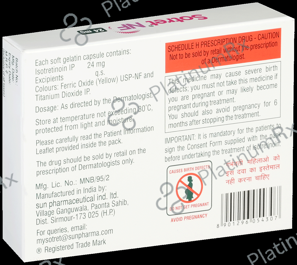 Sotret NF 24mg Capsule 10s