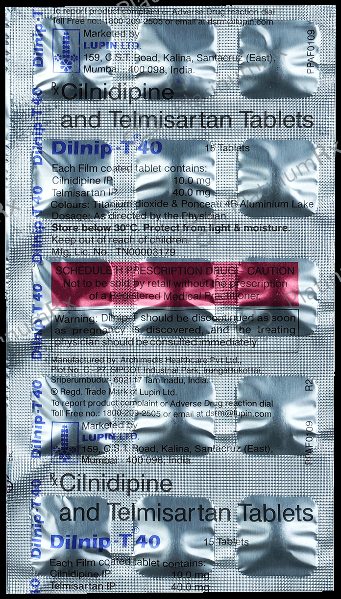 Dilnip T 10/40mg Tablet 15s
