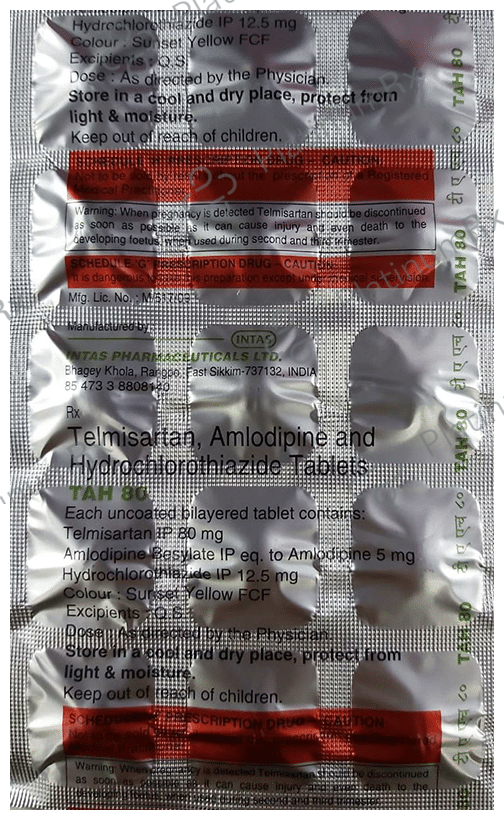 Tah 80mg Tablet 15s