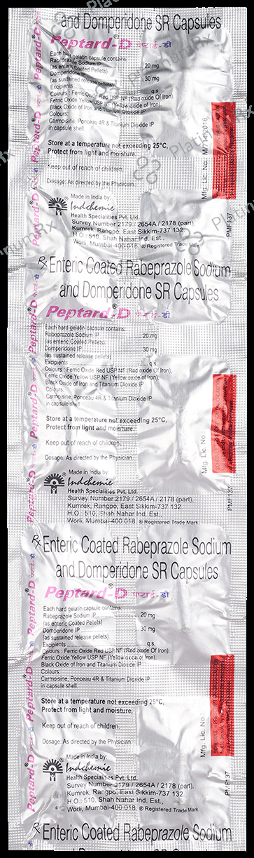 Peptard D 30/20mg Capsule SR 10s