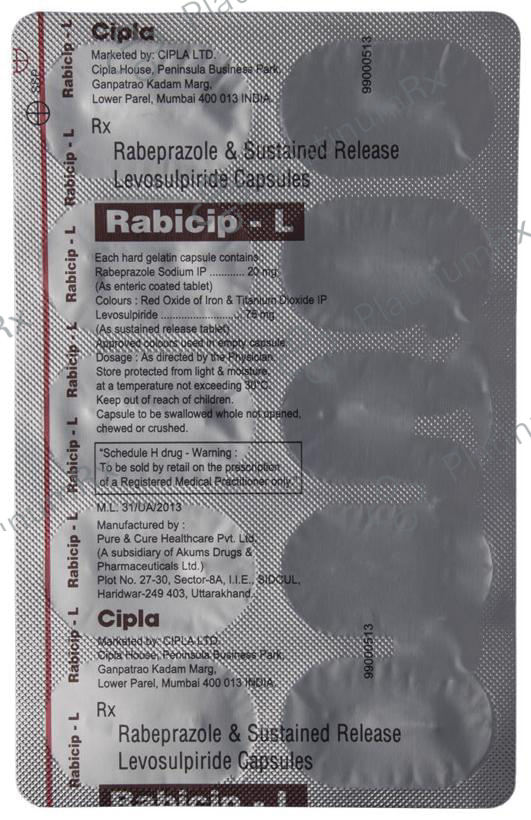 Rabicip L 75/20mg Capsule SR 10s