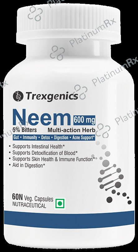 Trexgenics Neem 5% Bitters 600mg Veg Capsule