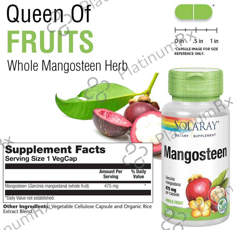 Solaray Mangosteen 475mg Veg Capsule