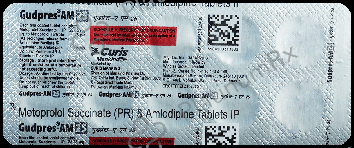 Gudpres AM 5/25mg Tablet PR 10s