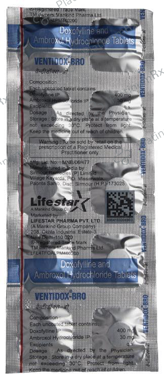 Ventidox Bro 30/400mg Tablet 10s