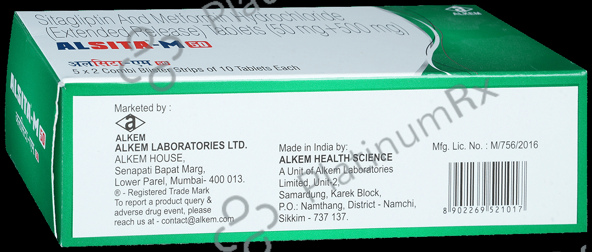 Alsita M 50/500mg Tablet ER 10s