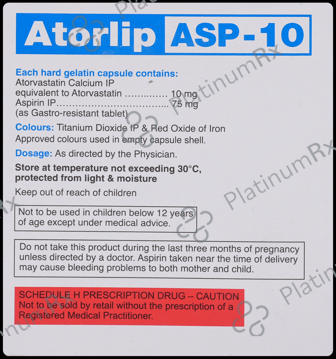 Atorlip ASP 10/75mg Capsule 10s