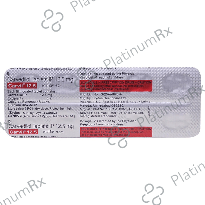 Carvil 12.5mg Tablet 10s