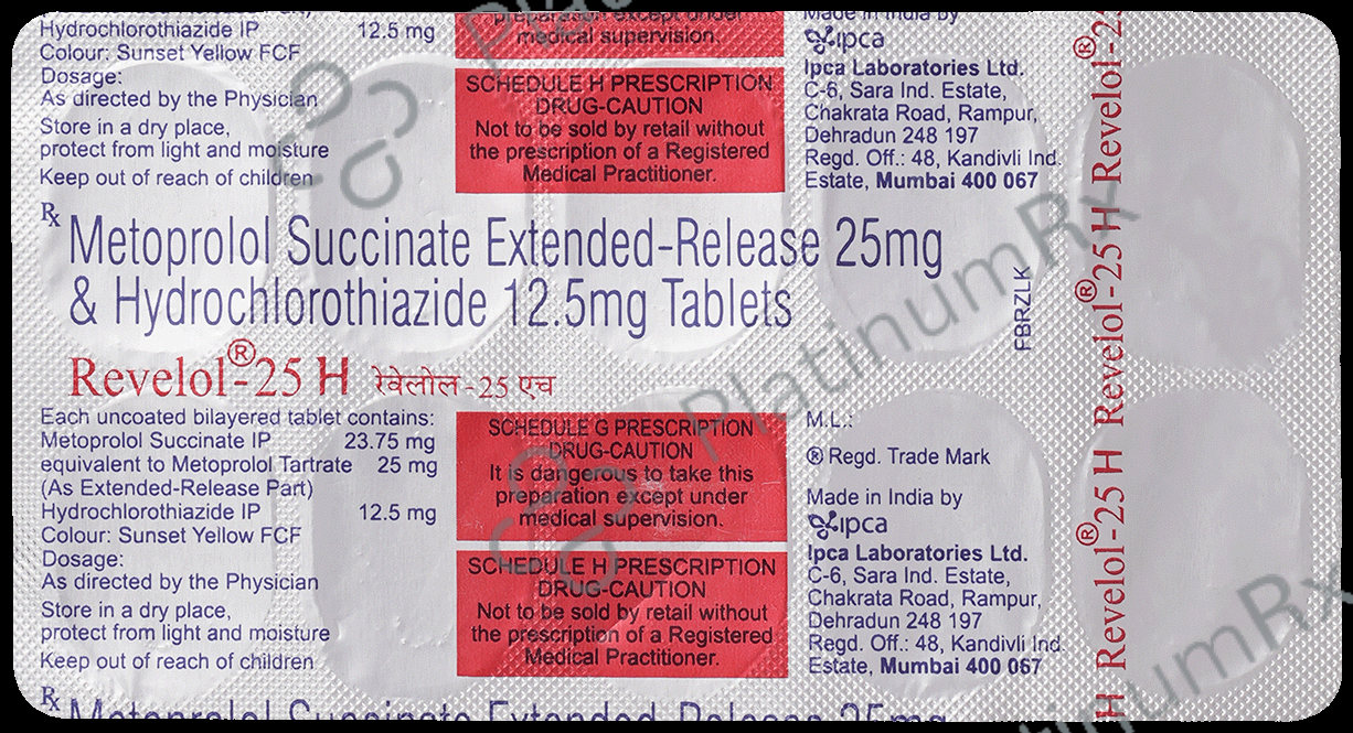 Revelol 25H 12.5/25mg Tablet ER 10s