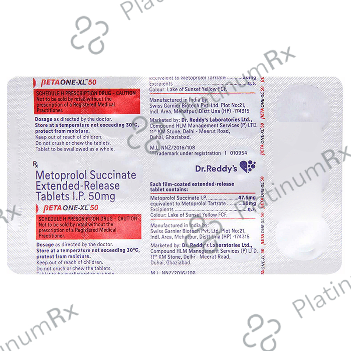 Betaone XL 50mg Tablet 15s