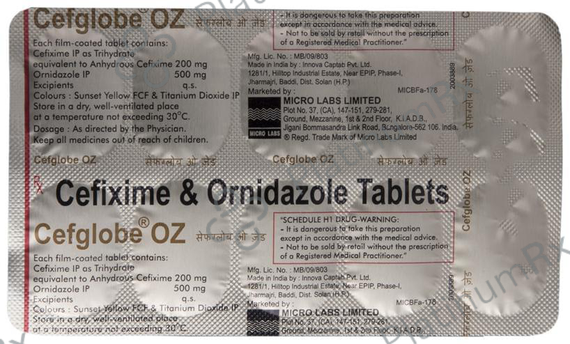 Cefglobe OZ Tablet